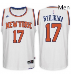 New York Knicks 17 Frank Ntilikina Home White New Swingman Stitched NBA Jersey 