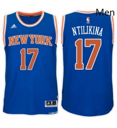 New York Knicks 17 Frank Ntilikina Road Blue New Swingman Stitched NBA Jersey 