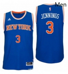 New York Knicks 3 Brandon Jennings 2016 Road Blue New Swingman Jersey 