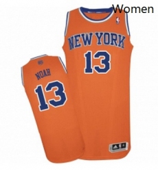 Womens Adidas New York Knicks 13 Joakim Noah Authentic Orange Alternate NBA Jersey