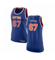 Womens New York Knicks 67 Taj Gibson Swingman Royal Blue Basketball Jersey Icon Edition 