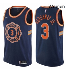 Womens Nike New York Knicks 3 Tim Hardaway Jr Swingman Navy Blue NBA Jersey City Edition 