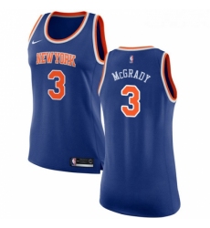 Womens Nike New York Knicks 3 Tracy McGrady Swingman Royal Blue NBA Jersey Icon Edition