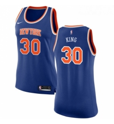 Womens Nike New York Knicks 30 Bernard King Swingman Royal Blue NBA Jersey Icon Edition