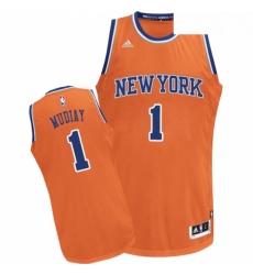 Youth Adidas New York Knicks 1 Emmanuel Mudiay Swingman Orange Alternate NBA Jersey 