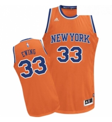 Youth Adidas New York Knicks 33 Patrick Ewing Swingman Orange Alternate NBA Jersey