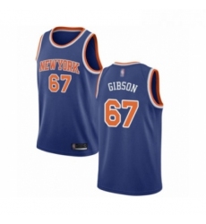 Youth New York Knicks 67 Taj Gibson Swingman Royal Blue Basketball Jersey Icon Edition 
