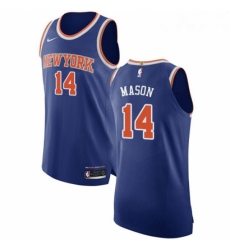 Youth Nike New York Knicks 14 Anthony Mason Authentic Royal Blue NBA Jersey Icon Edition