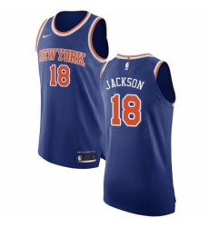 Youth Nike New York Knicks 18 Phil Jackson Authentic Royal Blue NBA Jersey Icon Edition