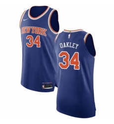 Youth Nike New York Knicks 34 Charles Oakley Authentic Royal Blue NBA Jersey Icon Edition