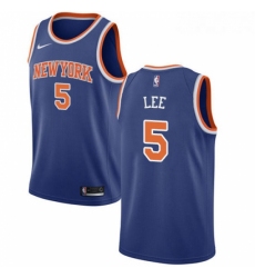 Youth Nike New York Knicks 5 Courtney Lee Swingman Royal Blue NBA Jersey Icon Edition