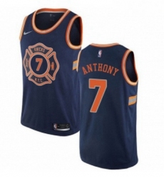 Youth Nike New York Knicks 7 Carmelo Anthony Swingman Navy Blue NBA Jersey City Edition