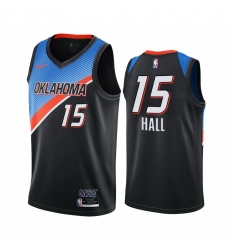 Men Nike Oklahoma City Thunder 15 Josh Hall Black NBA Swingman 2020 21 City Edition Jersey