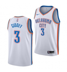Men Nike Oklahoma City Thunder 3 Josh Giddey White Jersey