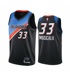 Men Nike Oklahoma City Thunder 33 Mike Muscala Black NBA Swingman 2020 21 City Edition Jersey