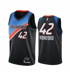 Men Nike Oklahoma City Thunder 42 Al Horford Black NBA Swingman 2020 21 City Edition Jersey