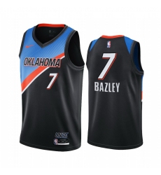 Men Nike Oklahoma City Thunder 7 Darius Bazley Black NBA Swingman 2020 21 City Edition Jersey