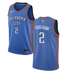 Men Oklahoma City Thunder 2 Shai Gilgeous Alexander Blue Stitched Basketball Jersey