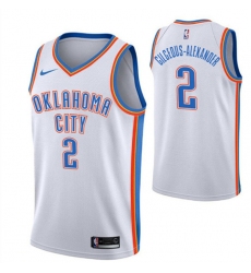 Men Oklahoma City Thunder 2 Shai Gilgeous Alexander White Stitched Basketball Jersey