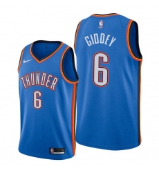 Men Oklahoma City Thunder 6 Josh Giddey Blue NBA Swingman Icon Edition Jersey