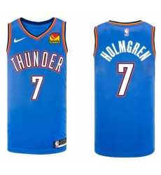 Men Oklahoma City Thunder 7 Chet Holmgren Nike Stitched Swingman Jersey