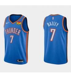 Men Oklahoma City Thunder 7 Darius Bazley Blue Stitched Basketball Jersey