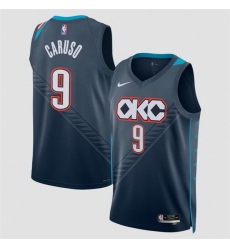 Men Oklahoma City Thunder 9 Alex Caruso Navy 2025 26 City Edition Stitched Basketball Jersey