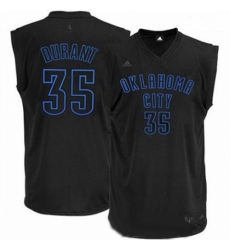 Mens Adidas Oklahoma City Thunder 35 Kevin Durant Swingman Black on Black NBA Jersey