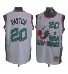 Mens Mitchell and Ness Oklahoma City Thunder 20 Gary Payton Authentic White 1996 All Star Throwback NBA Jersey