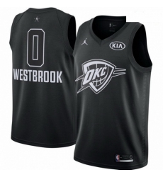 Mens Nike Jordan Oklahoma City Thunder 0 Russell Westbrook Swingman Black 2018 All Star Game NBA Jersey