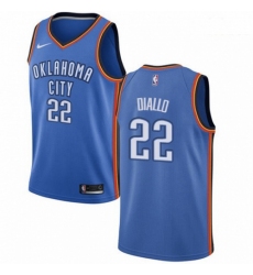 Mens Nike Oklahoma City Thunder 22 Hamidou Diallo Swingman Royal Blue NBA Jersey Icon Edition 