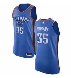 Mens Nike Oklahoma City Thunder 35 Kevin Durant Authentic Royal Blue Road NBA Jersey Icon Edition