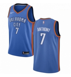 Mens Nike Oklahoma City Thunder 7 Carmelo Anthony Swingman Royal Blue Road NBA Jersey Icon Edition 