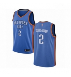 Mens Oklahoma City Thunder 2 Shai Gilgeous Alexander Swingman Royal Blue Basketball Jersey Icon Edition 