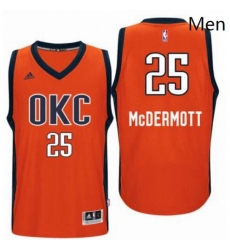 Mens Oklahoma City Thunder 25 Doug McDermott adidas Orange Player Swingman Jersey 