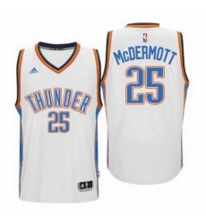Mens Oklahoma City Thunder 25 Doug McDermott adidas White Player Swingman Jersey 