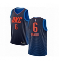Mens Oklahoma City Thunder 6 Hamidou Diallo Authentic Navy Blue Basketball Jersey Statement Edition 