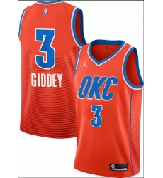 Men's Oklahoma City Thunder Josh Giddey #3 Orange Dri-FIT Swingman Jersey