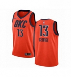 Womens Nike Oklahoma City Thunder 13 Paul George Orange Swingman Jersey Earned Edition 