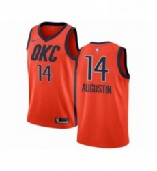 Womens Nike Oklahoma City Thunder 14 DJ Augustin Orange Swingman Jersey Earned Edition