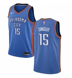 Womens Nike Oklahoma City Thunder 15 Kyle Singler Swingman Royal Blue Road NBA Jersey Icon Edition