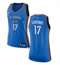 Womens Nike Oklahoma City Thunder 17 Dennis Schroder Swingman Royal Blue NBA Jersey Icon Edition 