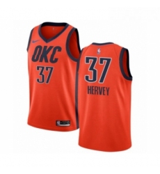 Womens Nike Oklahoma City Thunder 37 Kevin Hervey Orange Swingman Jersey Earned Edition 