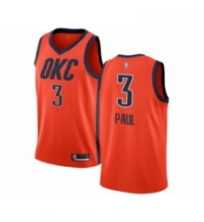 Womens Oklahoma City Thunder 3 Chris Paul Orange Swingman Jersey Earned Edition 