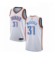 Womens Oklahoma City Thunder 31 Mike Muscala Swingman White Basketball Jersey Association Edition 