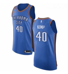 Youth Nike Oklahoma City Thunder 40 Shawn Kemp Authentic Royal Blue Road NBA Jersey Icon Edition