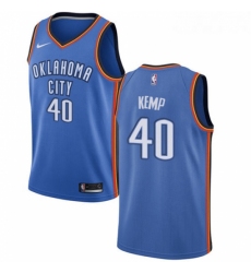 Youth Nike Oklahoma City Thunder 40 Shawn Kemp Swingman Royal Blue Road NBA Jersey Icon Edition