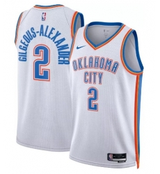 Youth Oklahoma City Thunder Shai Gilgeous-Alexander White Swingman Stitched Jersey Youth Oklahoma City Thunder Shai Gilgeous-Alexander White Swingman Stitched Jersey