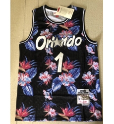 Men Orlando Magic 1 Tim Hardway Black Mitchell Ness NBA Stitched Jersey