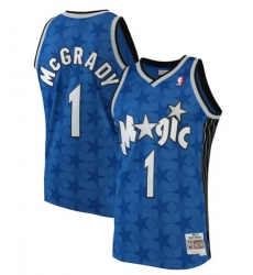 Men Orlando Magic 1 Tracy McGrady 2000 01 Blue Stitched Jerse